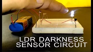 How to make LDR Darkness Sensor Circuit Simple DIY