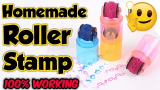 Homemade roller stamp || how to make roller stamp || diy roller stamp || Stamp making ||Sajal's Art