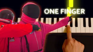 An Among Us Song / EMERGENCY MEETING / Random Encounters / ONE FINGER FAST piano tutorial