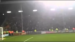 Bolton fans at Blackpool which was Neil Lennon's 2nd away game which ended 1-1 - Lee Chung young