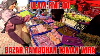 BAZAR RAMADAHAN TAMAN WIRA ALOR SETAR KEDAH. ULAM-ULAM PUN ADA JUAL KAT SINI. SATU RM1.00 SAJA.