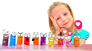 Nastya learns to use Makeup Toys for Girls - Funny video for kids