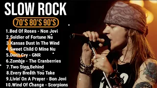 Aerosmith, Scorpions, Bon Jovi, U2, Ledzeppelin, GNR - Relaxing Slow Rock Songs 70's 80's 90's