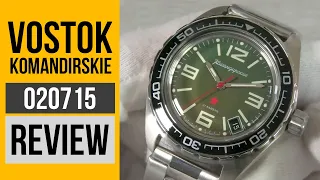 Vostok Komandirskie 020715 - review of Russian Vostok 020715 automatic Komandirski watch Review