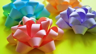 Подарочный БАНТ из БУМАГИ своими руками / DIY: Paper Bow / ✿ NataliDoma