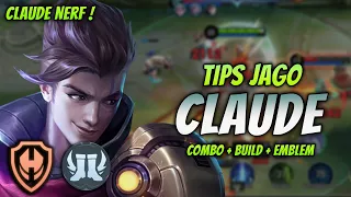 CARA MAIN CLAUDE NERF ! BUILD & EMBLEM CLAUDE TERBARU 2024 ! | CLAUDE GOLD LANE GAMEPLAY