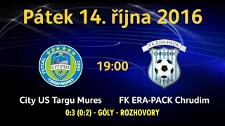 City US Targu Mures - FK ERA-PACK Chrudim 0:3 (0:2) - UEFA Futsal Cup - Chrudim 14.10.2016