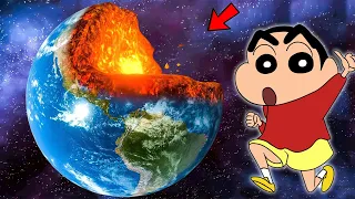 SHINCHAN & FRANKLIN Destroyed SQUARE, FLAT EARTHS in SOLAR SMASH |LAVA ICE SUN planets vs Amaan Army