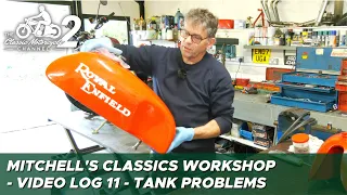Classic Motorcycle Workshop Vlog 11 - Royal Enfield tank