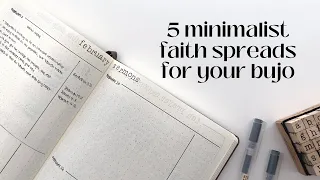 5 minimalist faith spread ideas for your bullet journal! (my first faith video)