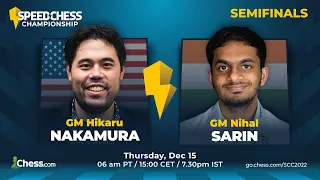 Hikaru Nakamura vs. Nihal Sarin | Speed Chess Championship Semifinals