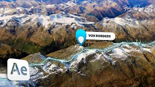 VOX 3D Map Borders Effect // Google Earth Studio & After Effects 2022