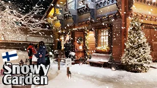 A Relaxing Tour Inside A Very Beautiful Snowy Garden In Tampere, Finland