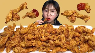 1.2kg Chicken Shell Fries Eating Show. Mukbang