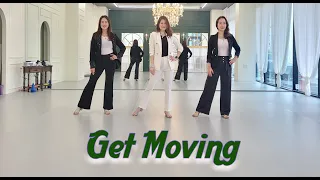 GET MOVING(CBA4LDF) - PHRASED EASY INTERMEDIATE LINEDANCE (Guillaume Richard & Gregory Danvoie)