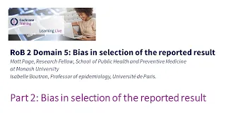 Part 2: Bias in selection of the reported result