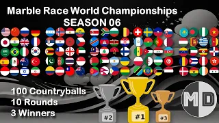 Marble Race of 100 Countryballs | Marble Race World Championship Season 6