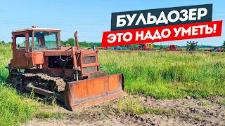 👍Бульдозер ДТ-75д в работе. Зачинили навеску Джона. История трудового пути Лёхи...