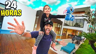 CUIDANDO DA MINHA FILHA POR 24 HORAS  * teve de tudo nesse vídeo *