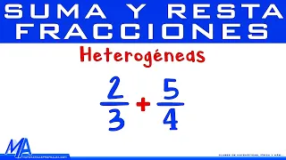 Suma y resta de fracciones heterogéneas | Denominadores diferentes