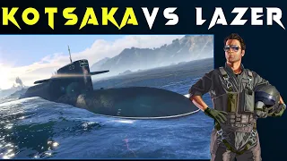 GTA 5 ONLINE: KOSATKA (SUBMARINE) VS LAZER | F4D