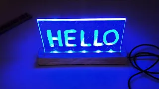 how to make acrylic led sign board