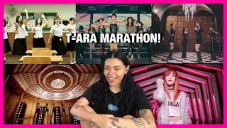 FIRST TIME REACTING TO T-ARA! TIKI TAKA/SUGAR FREE/NUMBER 9/Lover Dovey/Roly Poly MV | REACTION!