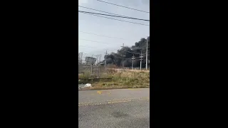 Entergy substation on fire in Algiers