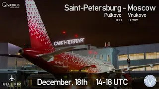 BOEING 777 | Москва (Внуково) - Санкт-Петербург (Пулково), UUWW-ULLI,  Prepar3Dv5, VATSIM