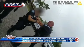 Sunrise Police sergeant accused of grabbing officer by throat surrenders, faces charges