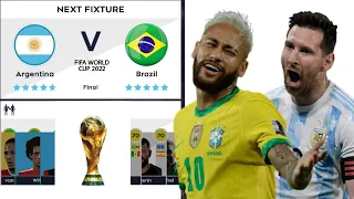 ARGENTINA 🇦🇷 vs 🇧🇷 BRAZIL | FIFA WORLD CUP FINAL 2022 - DLS 21 Gameplay