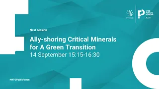 WS59 - Ally-shoring Critical Minerals for A Green Transition