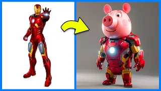 AVENGERS but PEPPA VENGERS 🔥 All Characters ( MARVEL & DC ) 2024
