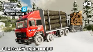 Broken TIRE on IVECO Timber truck | Forestry on RENNEBU | FS22 Platinum Edition | Episode 3