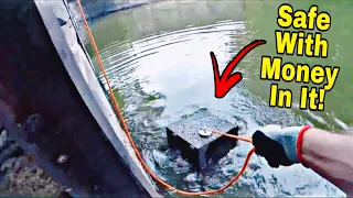 The Craziest Magnet Fishing Jackpot EVER - I Found A Stolen Safe With Money In It!!!