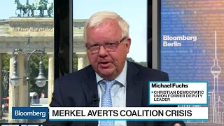 CDU's Fuchs Says Merkel Will Serve Full Term `in a Great Way'