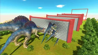 Different Size Carnivorous Dinosaurs Clash Block Race -Animal Revolt Battle Simulator