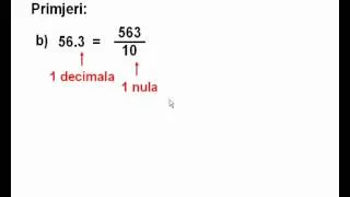 Pretvaranje decimalnog broja u razlomak (cjelina Racionalni brojevi, 6. razred)