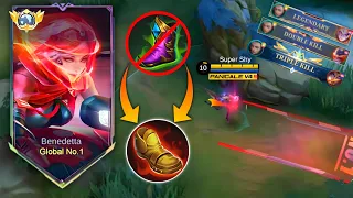 Benedetta Users!! TRY THIS NEW META BUILD TO BE FAST HAND IN 2024!! | MOBILE LEGENDS TOP GLOBAL