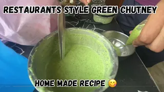 RESTAURANT STYLE GREEN CHUTNEY RECIPE II HOME MADE II