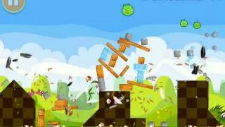 Angry Birds Seasons Level 1-17 - Mighty Eagle - 100% - Total Destruction - Easter Eggs