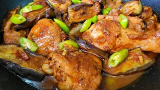 BINAGOONGANG MANOK | (Chicken Binagoongan with Eggplant)