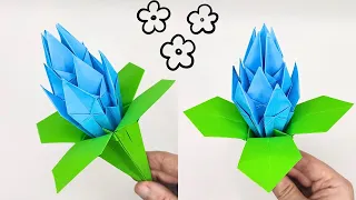 Origami IRIS flower 🌷 How to make a paper flowers