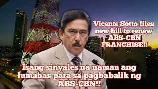 Vicente "Tito" Sotto Files Bill to renew Abs-cbn Franchise!!