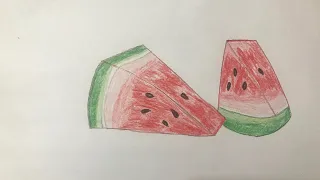 How to draw watermelon 🍉/easy watermelon drawing for kids