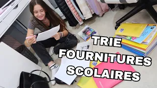 JE TRIE MES FOURNITURES SCOLAIRES