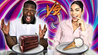 CHOCOLATE VS VANILLA FOOD CHALLENGE!