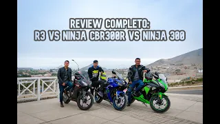 COMPARATIVA: YAMAHA R3 vs HONDA CBR 300R vs  KAWASAKI NINJA 300 | JOSUÉ ABANTO: REVIEW COMPLETO