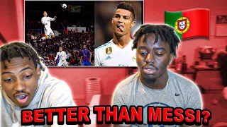 AMERICANS REACT TO 'CRISTIANO RONALDO 20 HE'S NOT HUMAN MOMENTS’ !