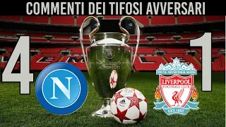 NAPOLI 4 - LIVERPOOL 1 (HIGHLIGHTS e LIVE REACTIONS Champions League). Commenti dei tifosi avversari